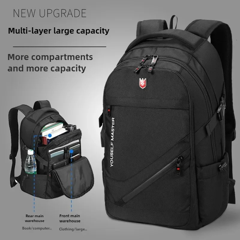 Backpack Mens large capacity business travel bag Computer backpack hiking bag junior high school student bag 241225
