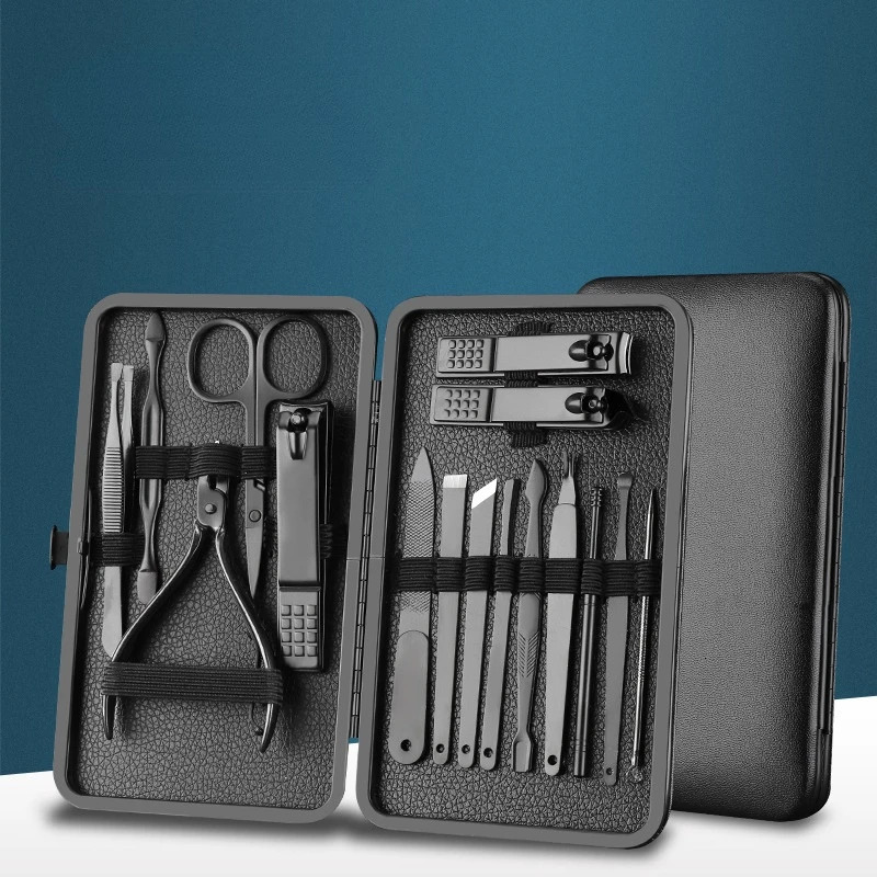 7/10/12/16 pcs Manicure Cutters Nail Clipper Set Household Stainless Steel Ear Spoon Nail Clippers Pedicure Nail Scissors Tool 241225