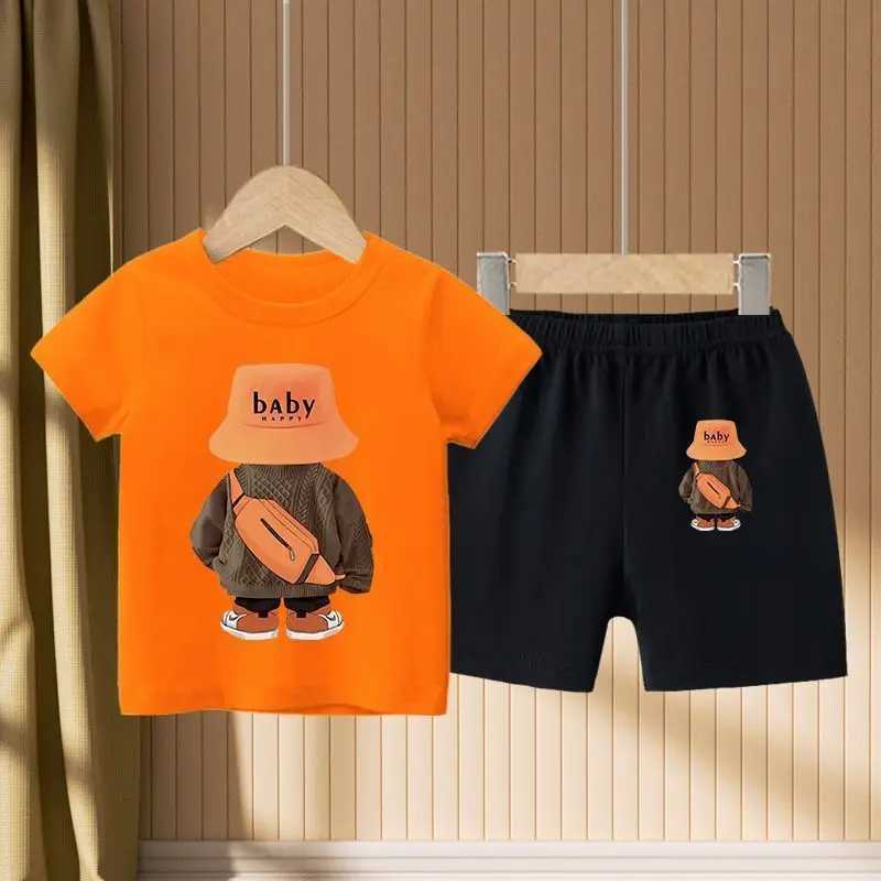 Clothing Sets Summer Baby Girls Clothes Set Cartoon Bear Printed T-Shirts And Shorts 2 Pieces Suit Kid Casual Top Bottom Outfits TracksuitsY2412251GUJ