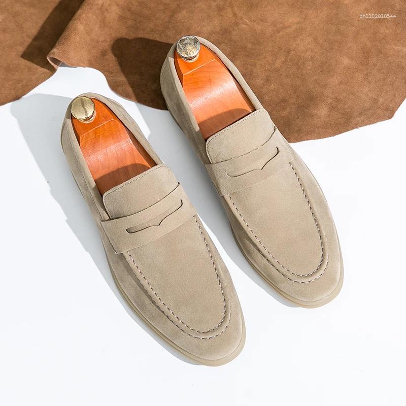 Casual Shoes Slip On Suede Men Loafers Light For Moccasins Plus Size 38-46 Man Flats Sapato Social Masculino
