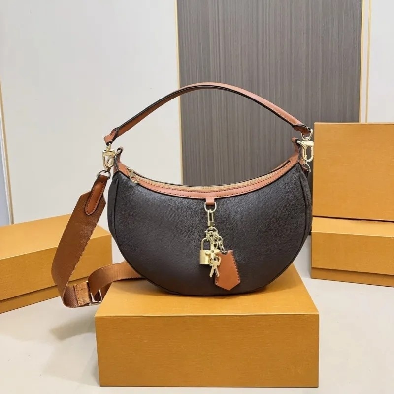 Designer Bag Loop Hobo Half Moon Shoulder Bag with Metal Chain Women Luxury brand Underarm Purse Fashion Lady crossbody Handbags Purse