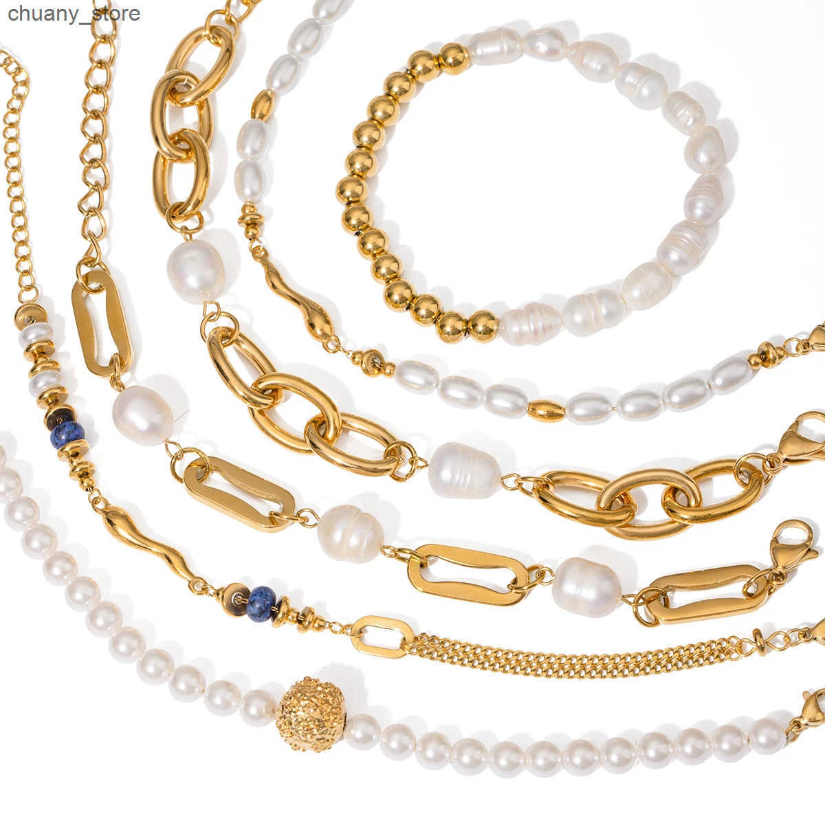 Chain Uworld Coin Pearl Gift for Her Baroque Pearl Wedding Jewelry Elegant Pearl Modern Jewelry L240910
