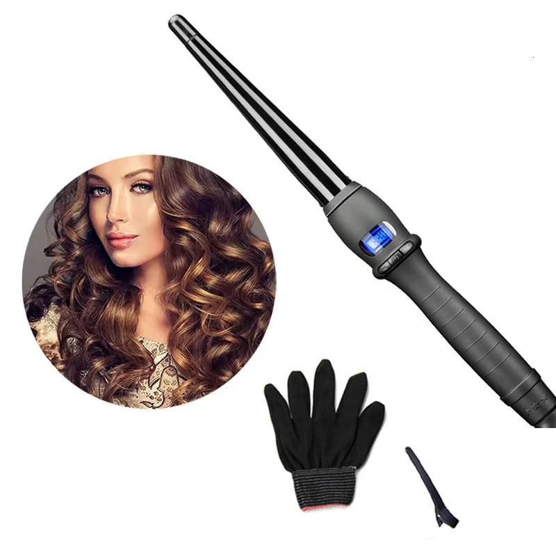 Professional Wavy Rotating Hair Curler Curling Iron Wand High Temperature Curling Wand Rotating Hair Curler 241225