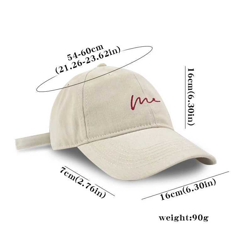 Korean Embroidered Baseball Hat Mens Soft Color Adjustable Padded Foot Cap Outdoor Sports Sunscreen Hip Hop Hat Neutral W241225
