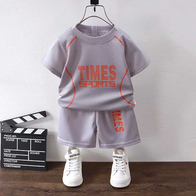 Clothing Sets Summer Baby Boy Clothes Set Letter Printed Tshirts and Shorts 2pcs Suit Children Girls O-neck Top Bottom Outfits Ball UniformY241225XW0I