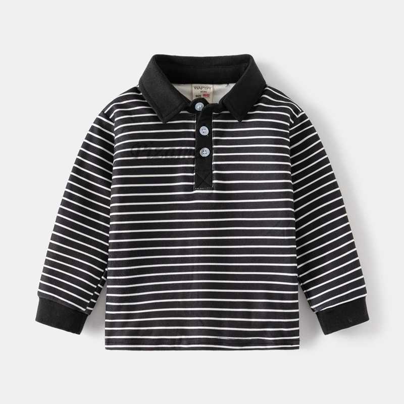 Boys Polo Shirts 2024 Spring Autumn Polo Kids Long Sleeve Tops for Boy Color Striped Children Sweatshirts Teenager Tees ClothesXJ241225