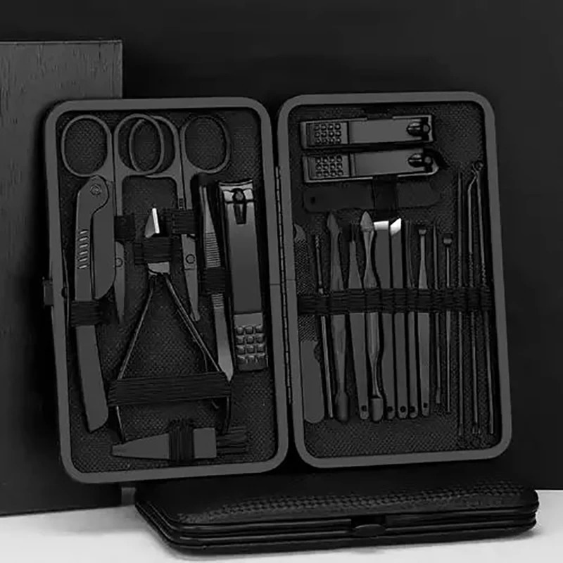 24pcs nail clipper pedicure set home womens sharp stainless steel nail clipper pedicure kit beauty shop special kit travel 241225
