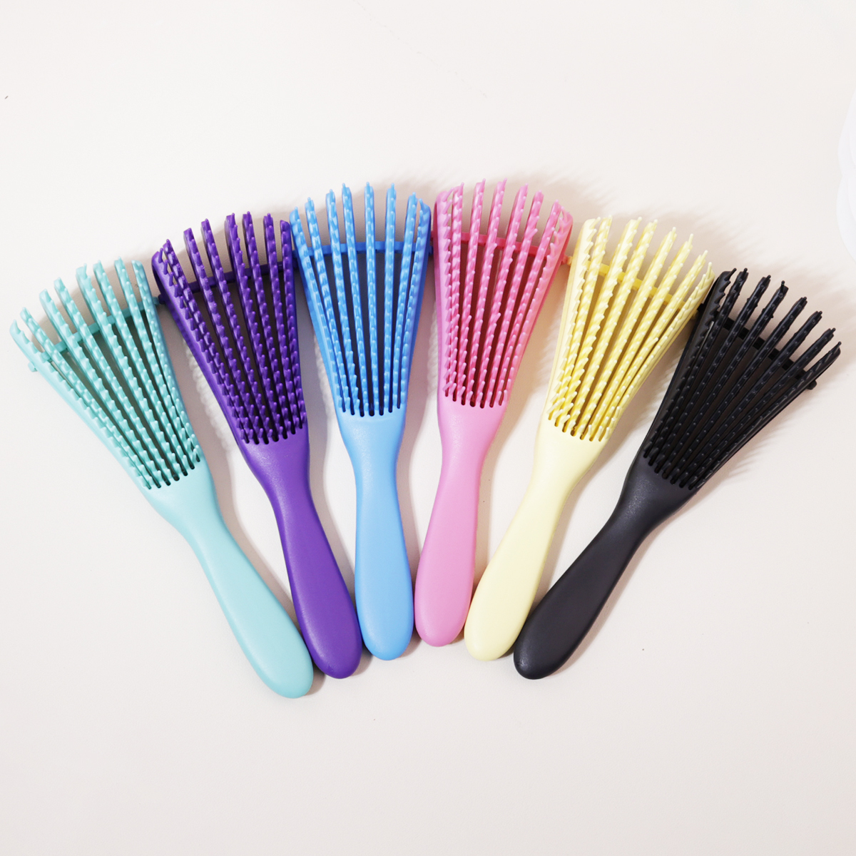 Scalp Massage Winding To Sag Anti-Static Wet Curl Brush Salon Hairdressing Tool Special For Real Hair Wigs