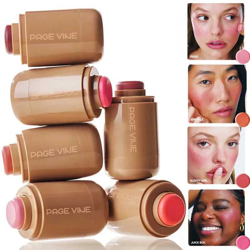 6 Colors Makeup B Stick Solid Waterproof Face Rouge Ber Highlight Lasting Lip And Cheek Hydrating Stick Multi-Use MakeupXJ241225