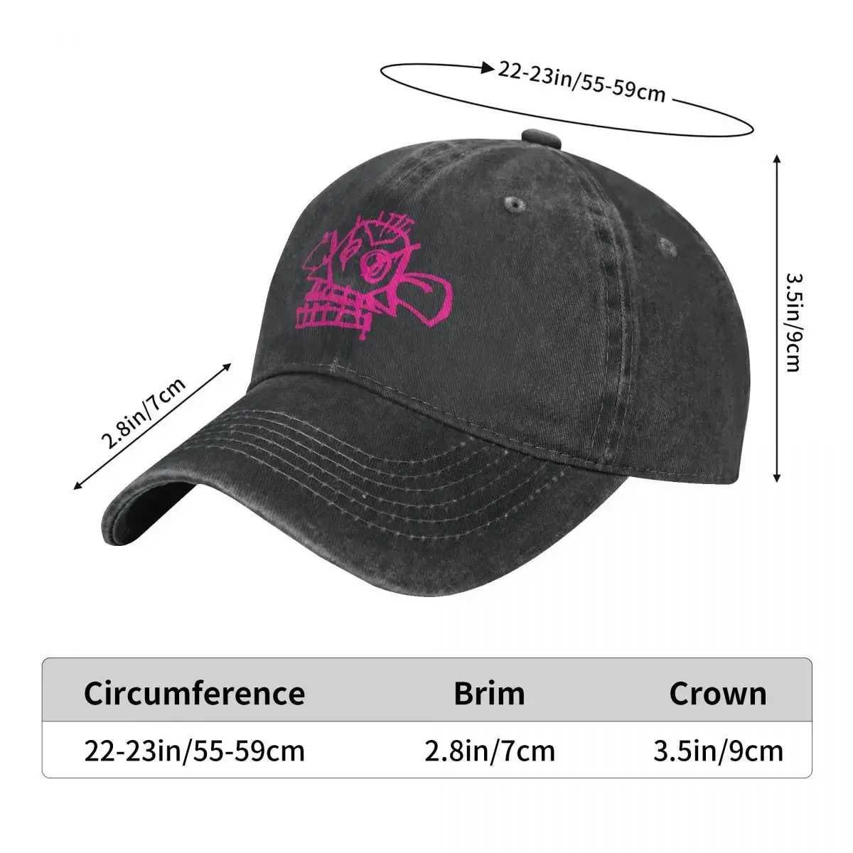 Solid color denim hat JINX MONKEY womens sun hat Visor baseball hat Legendary League of Legends LOL game pedal truck driver dad hat W241225