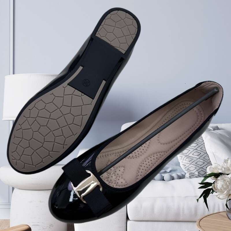 Flat Bottomed Shallow Mouthed Summer Single Shoes For Women In 2024 Spring And Autumn New Ladies Work Versatile Soft Soled Driving Bean Shoes
