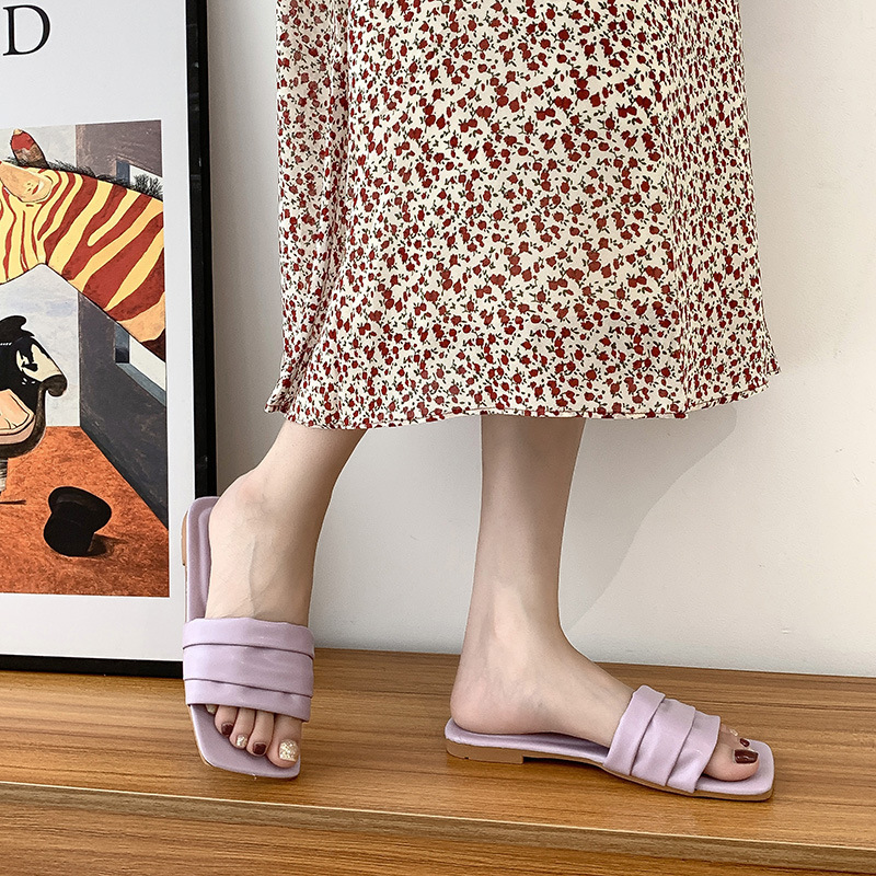 Ddmywed Women's Summer Outwear 2021 New Korean Edition Internet Red Beach Slippers, One Piece Flipper, Pair With Fashion Slippers Chinese Brand S