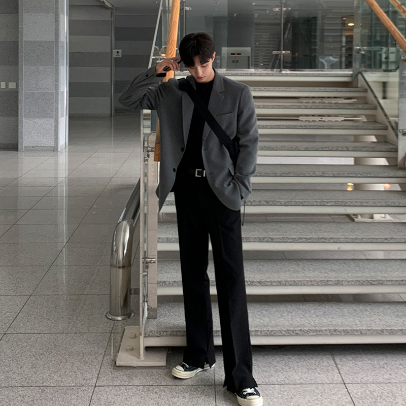 3682 Stylish Men's Two-Piece Casual Suit for Spring and Autumn Seasons
