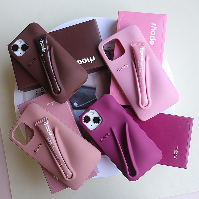 Case de téléphone Rhode pour iPhone 16 Pro Max Case 16 15 Plus 14 Pro 13 12 Luxurys Designer Fashion iPhone Case lèvre Gloss Lipstick Lip Balm De
