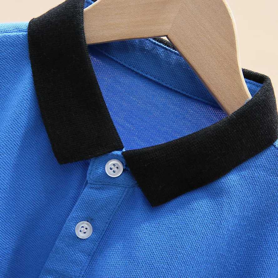 Teenager Boys Polo Shirt 2025 New Spring Autumn Kids Casual Long Sleeve Tops for School Childrens 5-14 Years ClothesXJ241225
