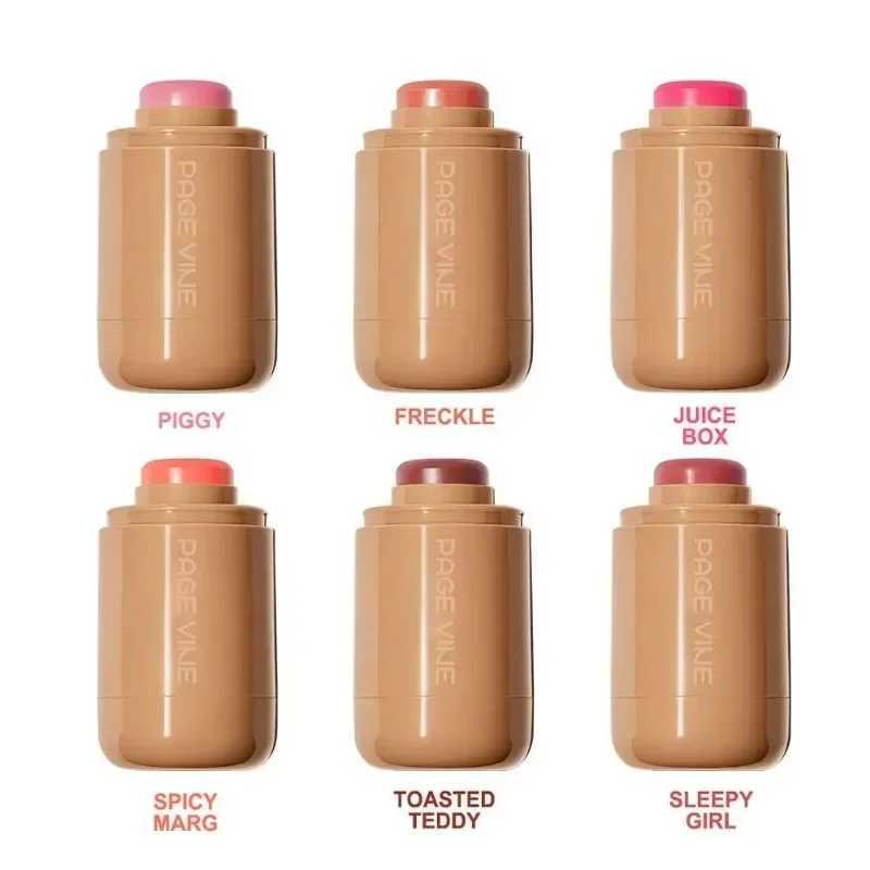 6 Colors Makeup B Stick Solid Waterproof Face Rouge Ber Highlight Lasting Lip And Cheek Hydrating Stick Multi-Use MakeupXJ241225