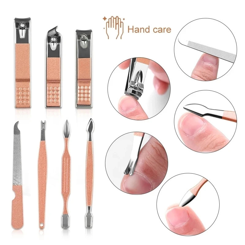 Professional Manicure Set 18 Pieces Stainless Steel Nail Scissors Pedicure Kit Nail Clippers Kit Care Tools Womens Grooming Kit 241225