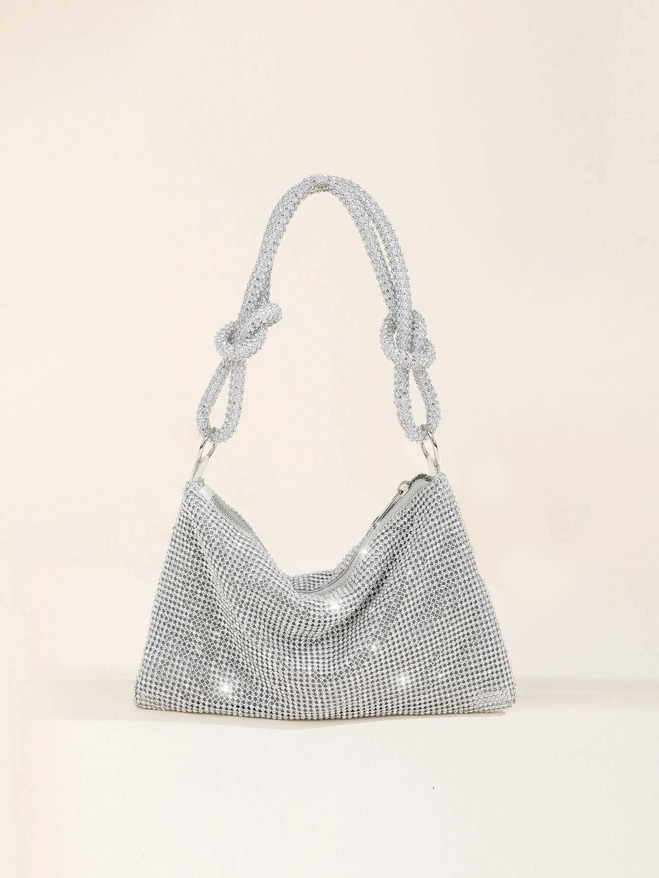 Womens shiny rhinestone shoulder bag clutch elegant party wedding wallet handbag womens fashionable evening clutch B Z241225