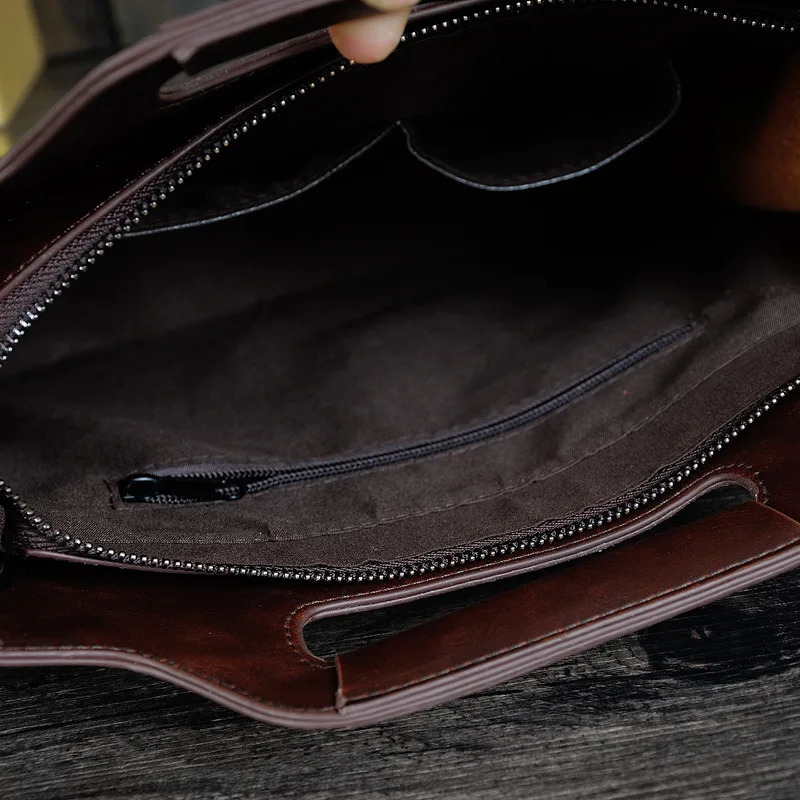 Business Briefcase Men Travel Portable Handbag Solid Casual Leather Messenger Crossbody Bag Male Big Office Laptop Bag XA219C 241225