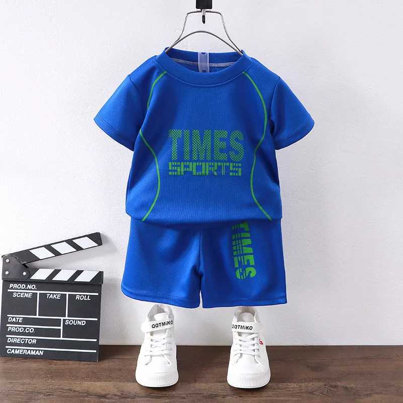 Clothing Sets Summer Baby Boy Clothes Set Letter Printed Tshirts and Shorts 2pcs Suit Children Girls O-neck Top Bottom Outfits Ball UniformY241225XW0I