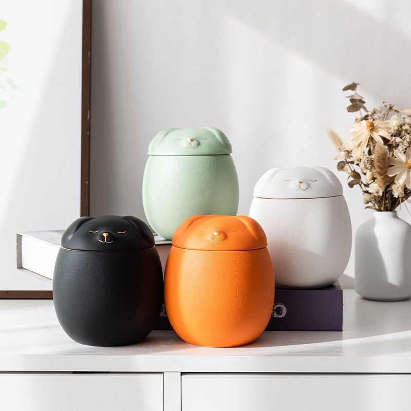 Pet dog Urn Ashes dog Shape Memorial Cremation Urns Handcrafted Black Decorative Urns For Funeral dog Urn dog Memorial