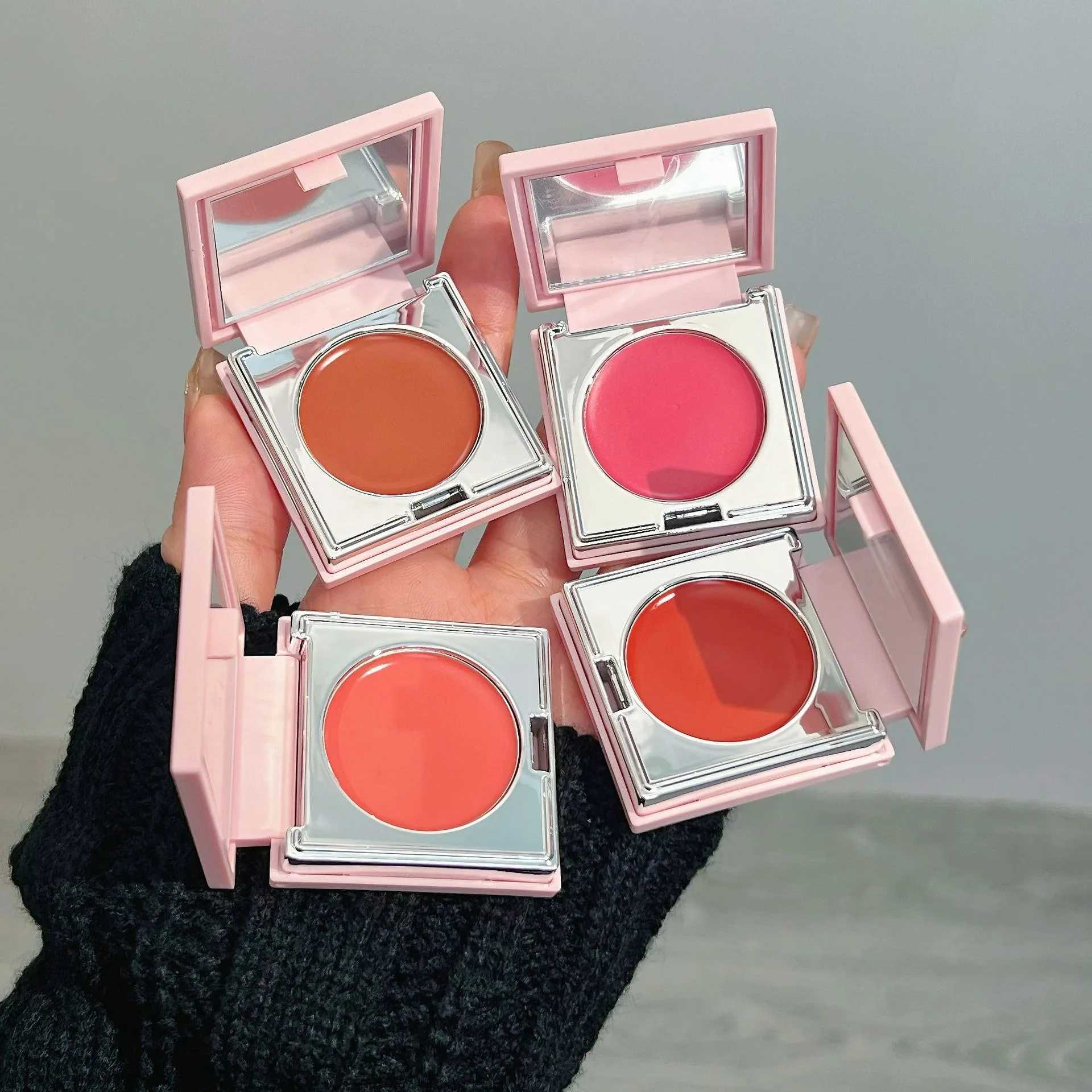 Matte Natural Mud B Lipstick Cream 3 in1 Lasting Brightening Moisturizing Lip Cheek Eye Balm Face Ber Waterproof MakeupXJ241225
