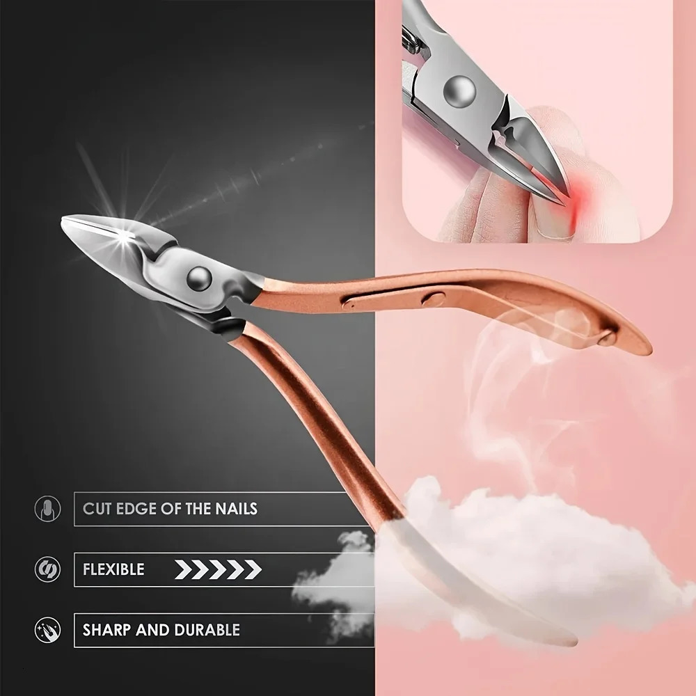 Pink 30 Pcs Manicure Set Professional Nail Clipper Set Stainless Steel Solid Manicure Kit Nail Care Kit With Pink Case Valentine 241225