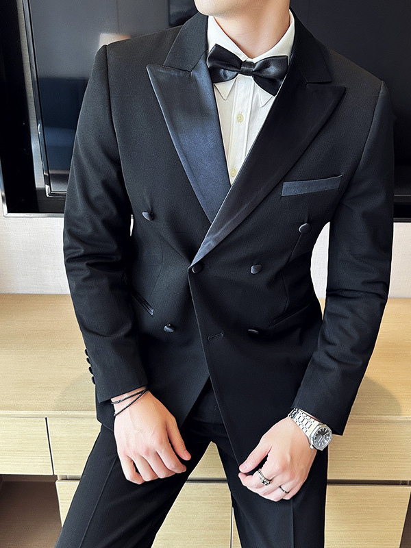 S1224Groom suit men's three piece wedding suit business formal suit