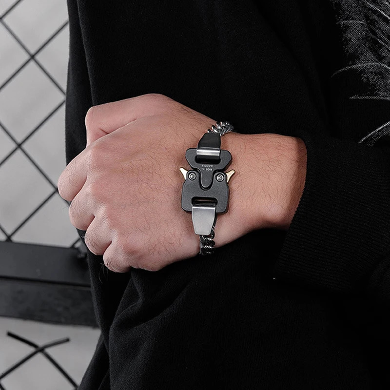 High Street Hip Hop ALYX Bracelet Men Women High Quality Metal Buckle Bracelet Birthday Gift 241225