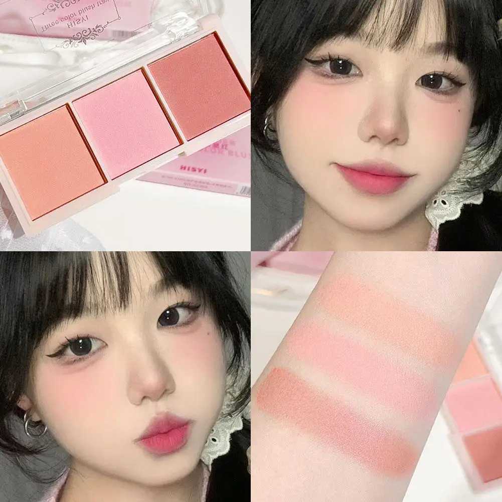 B Palette Natural Color Lasting Peach Cheek TintFace Contouring B Powder Non-Flying Powder Long-Lasting Cosmetic MakeupXJ241225