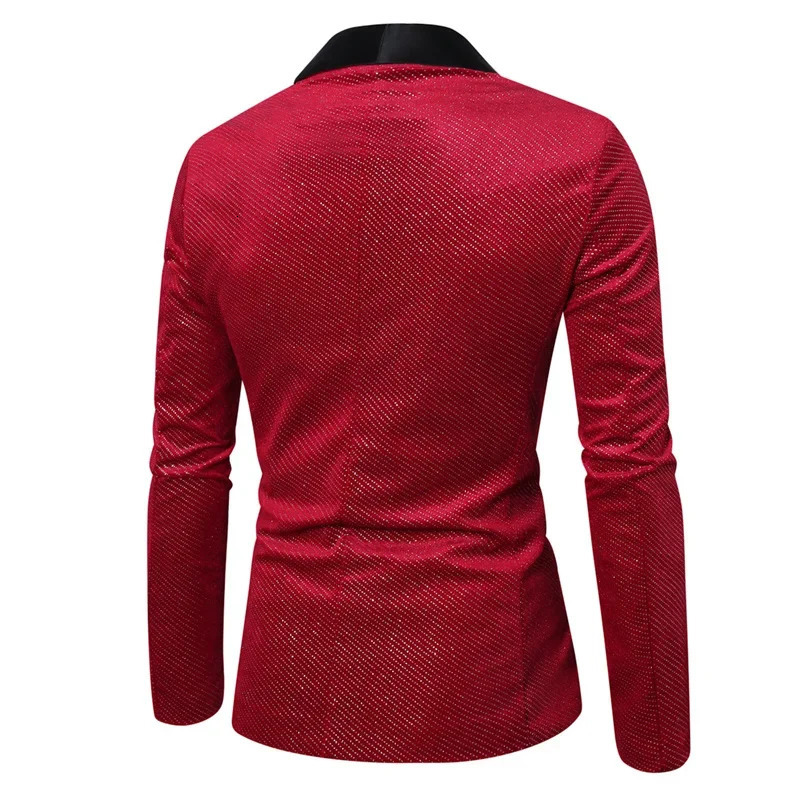 Autumn Winter Men Gold Velvet Plaid Suit Loose Jacket Red Green Fashion Male Business Social Wedding Prom Party Dress Blazer 241225