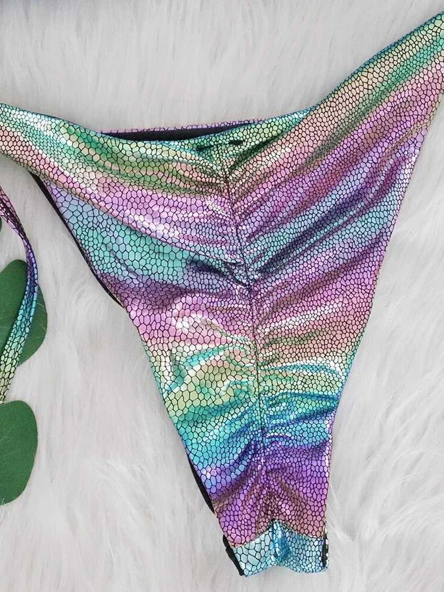 Gradient snake skin bikini 2025 diamond bikini womens swimsuit womens swimsuit two-piece bikini set mini swimsuitW241225