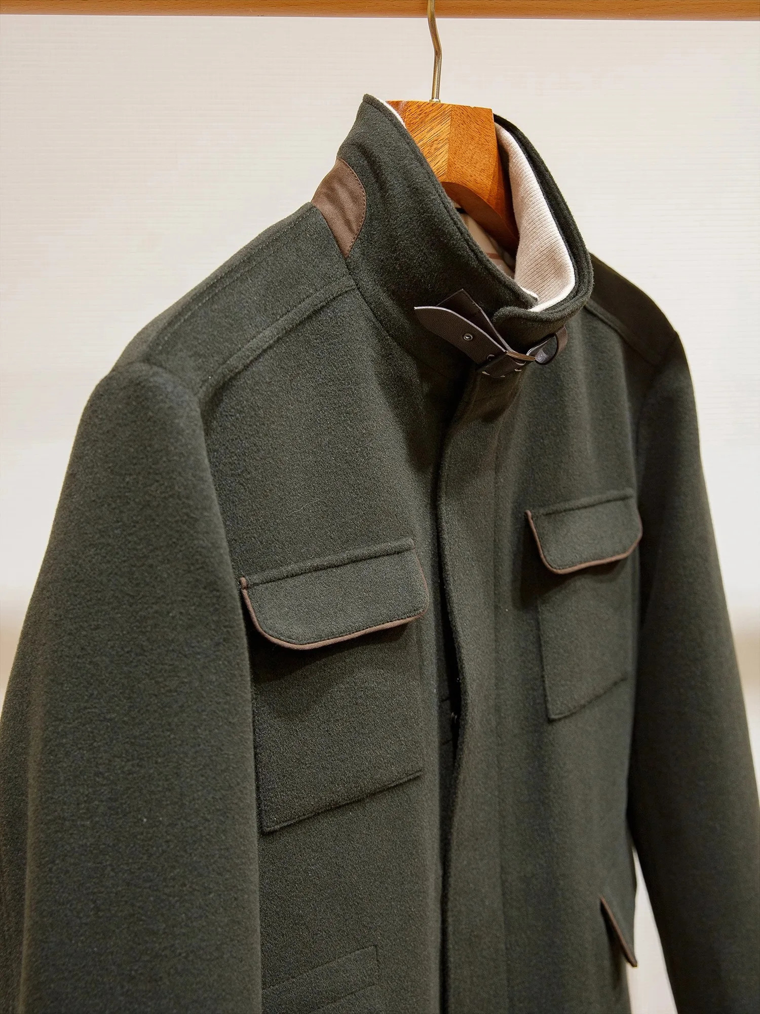 Wool Cashmere Blend Winter Mens Medium Long Cottonpadded Coat High Quality Tweed Jacket Casual 241225