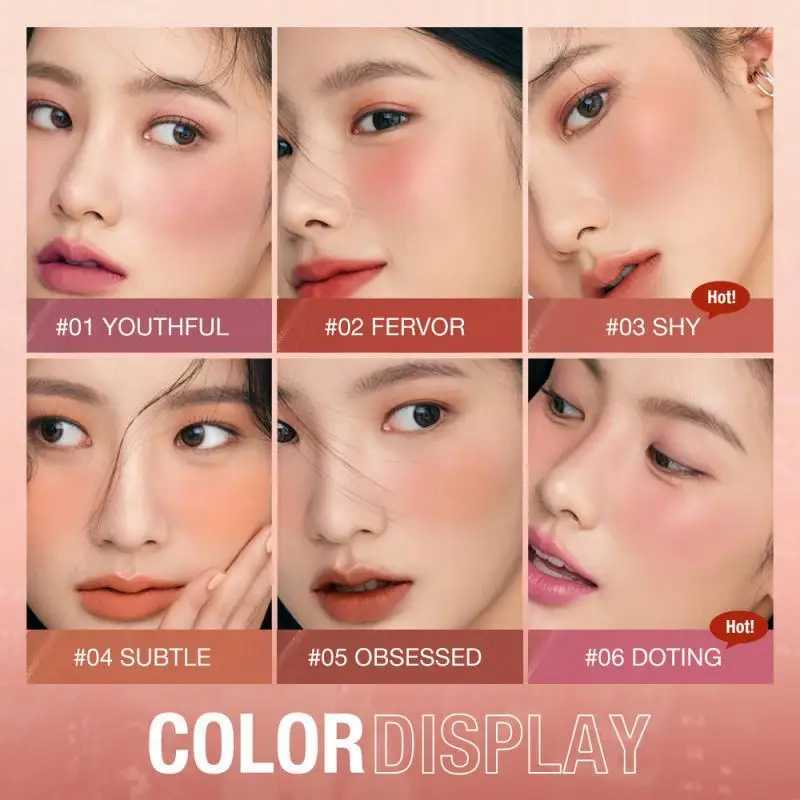6 Colors Rouge Cheeks Contouring B Stick Multi-function Waterproof Lasting Ber Brightening Ber Cream Natural MakeupXJ241225