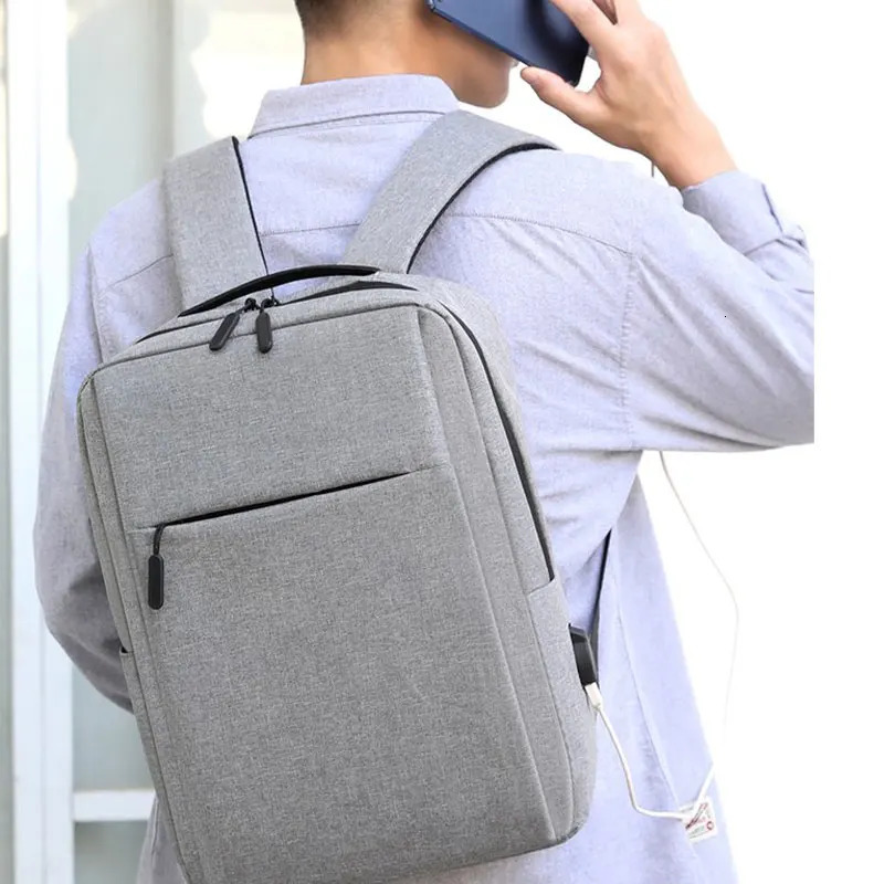 Versatile Business Bag USB Rechargeable School Bag Waterproof Laptop Bag Backpack 241225