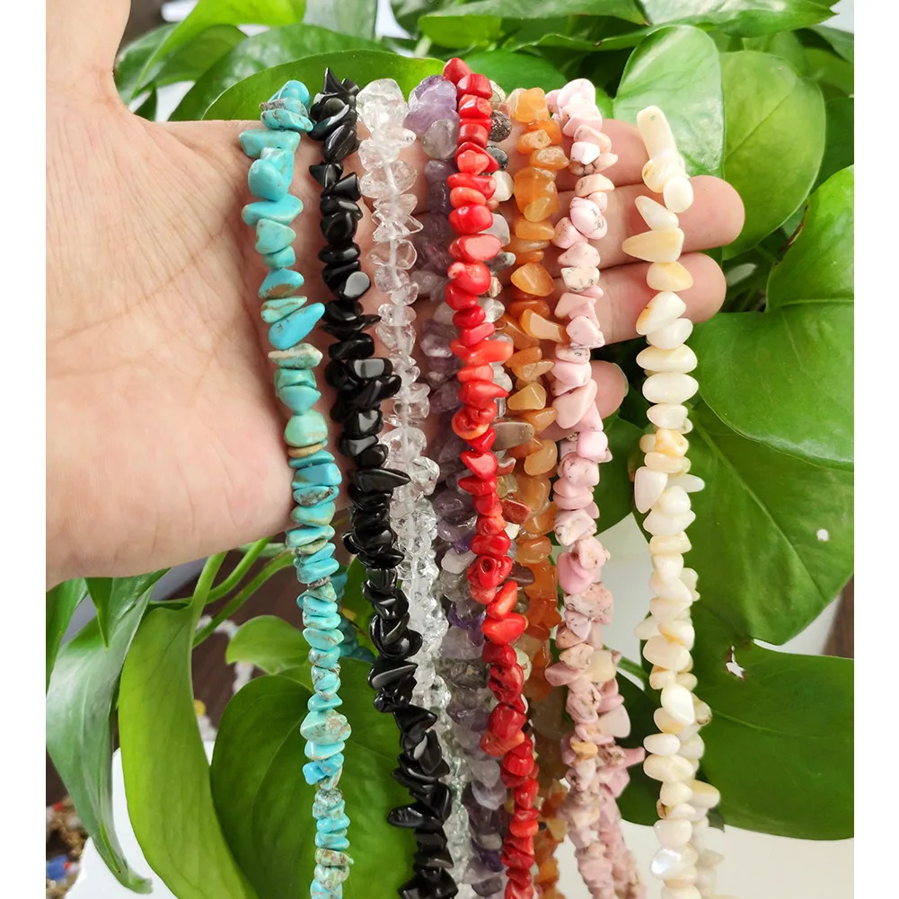 Boho Fashion Natural Turquoise Crystal Stone Waist Chain Belly Chain Body Jewelry Personality Handmade Beaded Chain 241225
