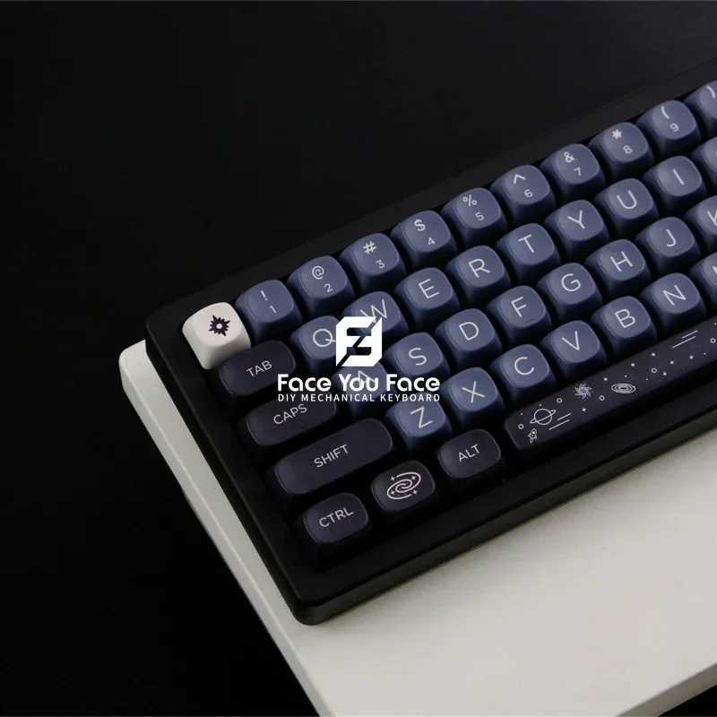 Galaxy Theme Key Cap 129 Keys GMK MOA Profile DYE-SUB PBT Keycap with 1.75U 2U for MX Switch Mechanical KeyboardXJ241225