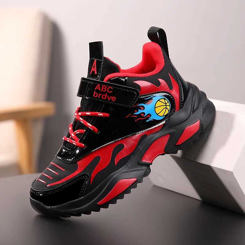 Athletic Outdoor Children Sneaker Boy Basketball Shoes Non-slip Sole Spring Fashion Sports Trainers School Boy Sneaker H241223