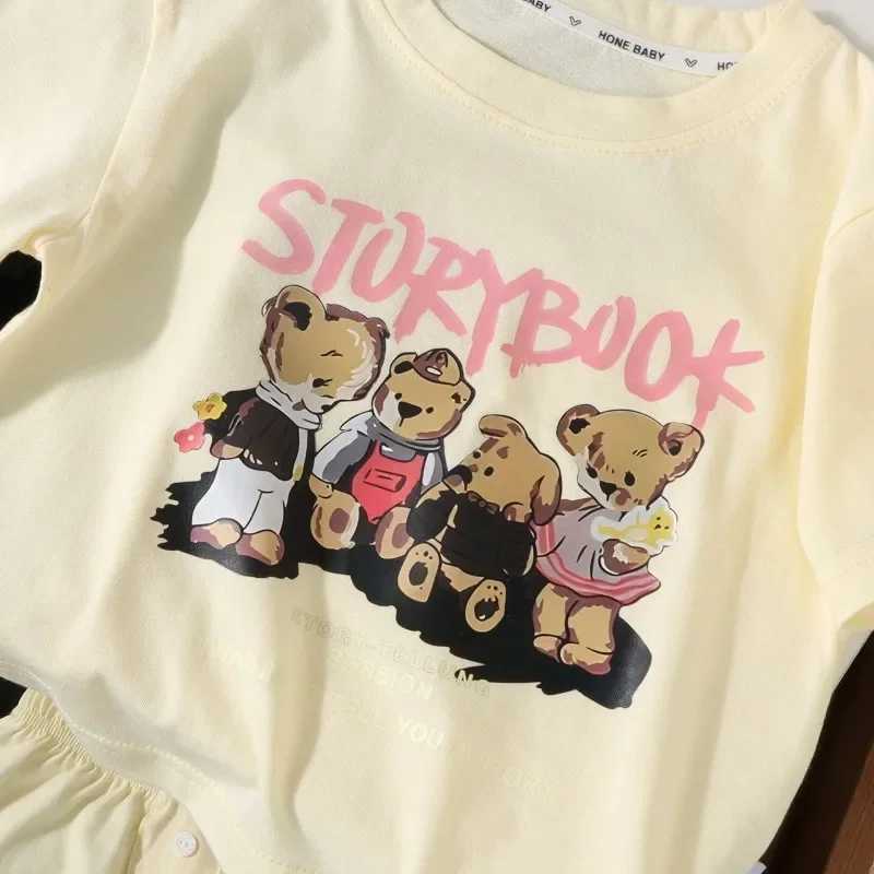 Clothing Sets Summer Baby Boy Clothes Set Children Girls Cartoon Bear Printed T-shirts and Shorts 2pcs Suit Kid Casual Top Bottom TracksuitsY2412258TK
