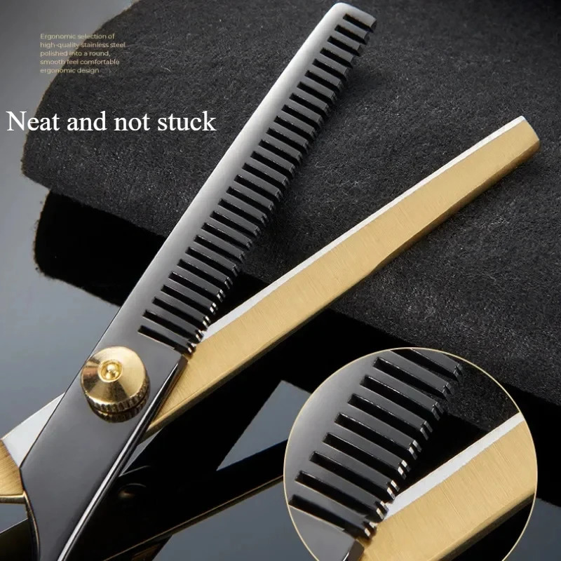 Professional Hair Cutting Scissors Home Hair Cutting Barber/Salon Thinning Shears Stainless Steel Hairdressing Golden 241225