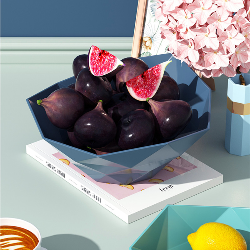Elegant Fruit Tray - Perfect for Snacks & Parties PP Geometric Fruit Plate Small Size