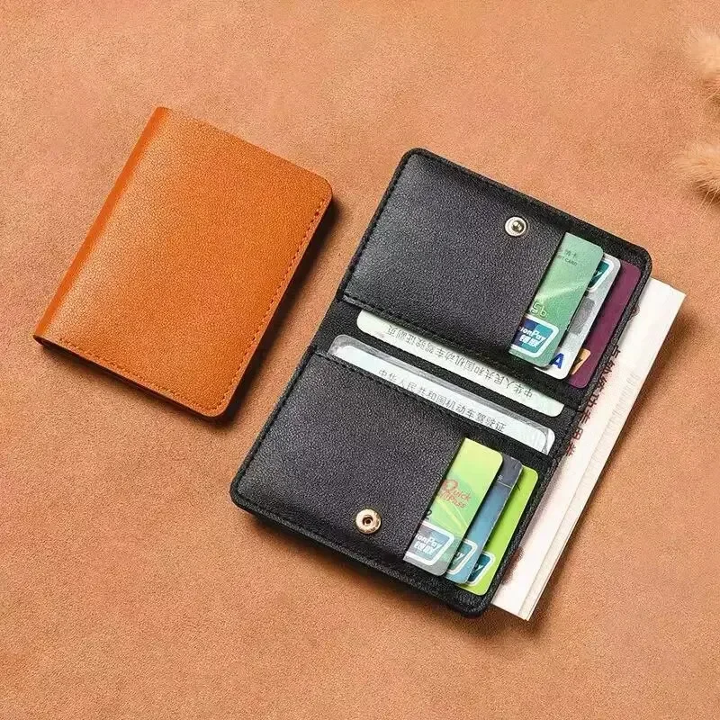 PT037,Classic Designer PU Leather Small for Men TLXT Short Simple Women's Fashion Ultra Thin Credit Card Bag Coin Purse Wallet