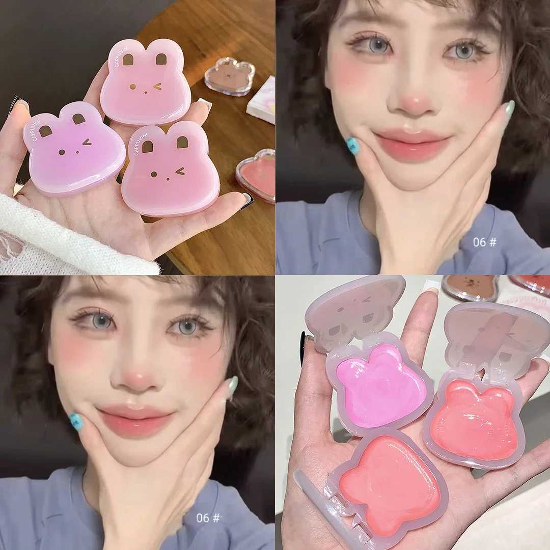 Cute Rabbit B Cream Natural Peach Pink Cheek Face Rouge Ber Mud Smooth Brightening Skin Tone Highlighter Korean MakeupXJ241225