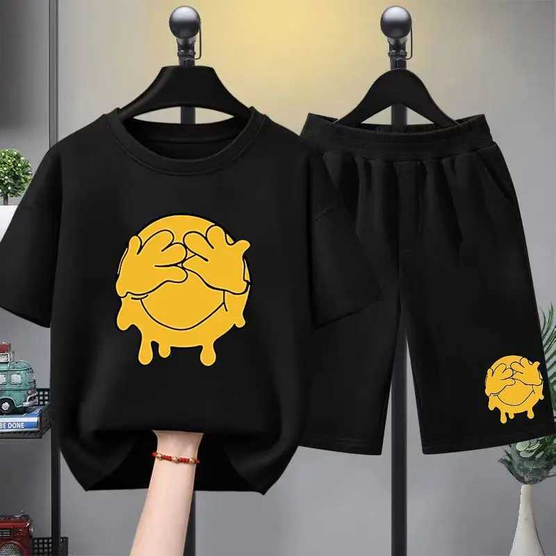 Clothing Sets Summer Children Boy Clothes Cartoon Short Sleeve T-shirts and Shorts 2 Pieces Set for Baby Girls Kid Casual Top Bottom OutfitsY241225CZL