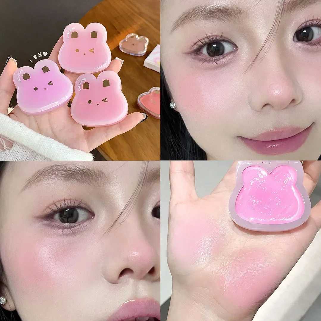 Cute Rabbit B Cream Natural Peach Pink Cheek Face Rouge Ber Mud Smooth Brightening Skin Tone Highlighter Korean MakeupXJ241225