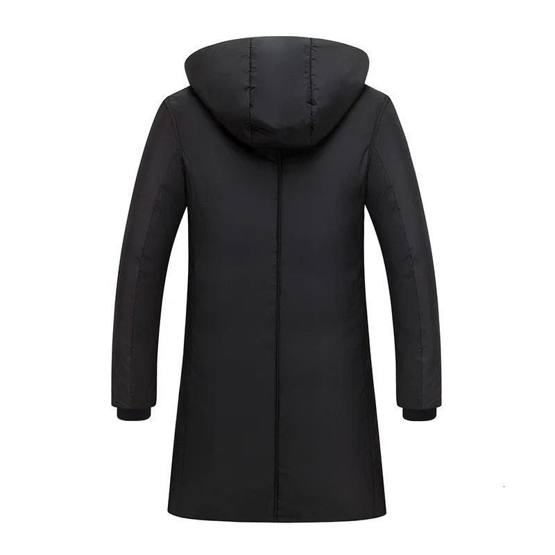 Mens Winter Long Warm Jacket Thick Hooded Parkas 241225