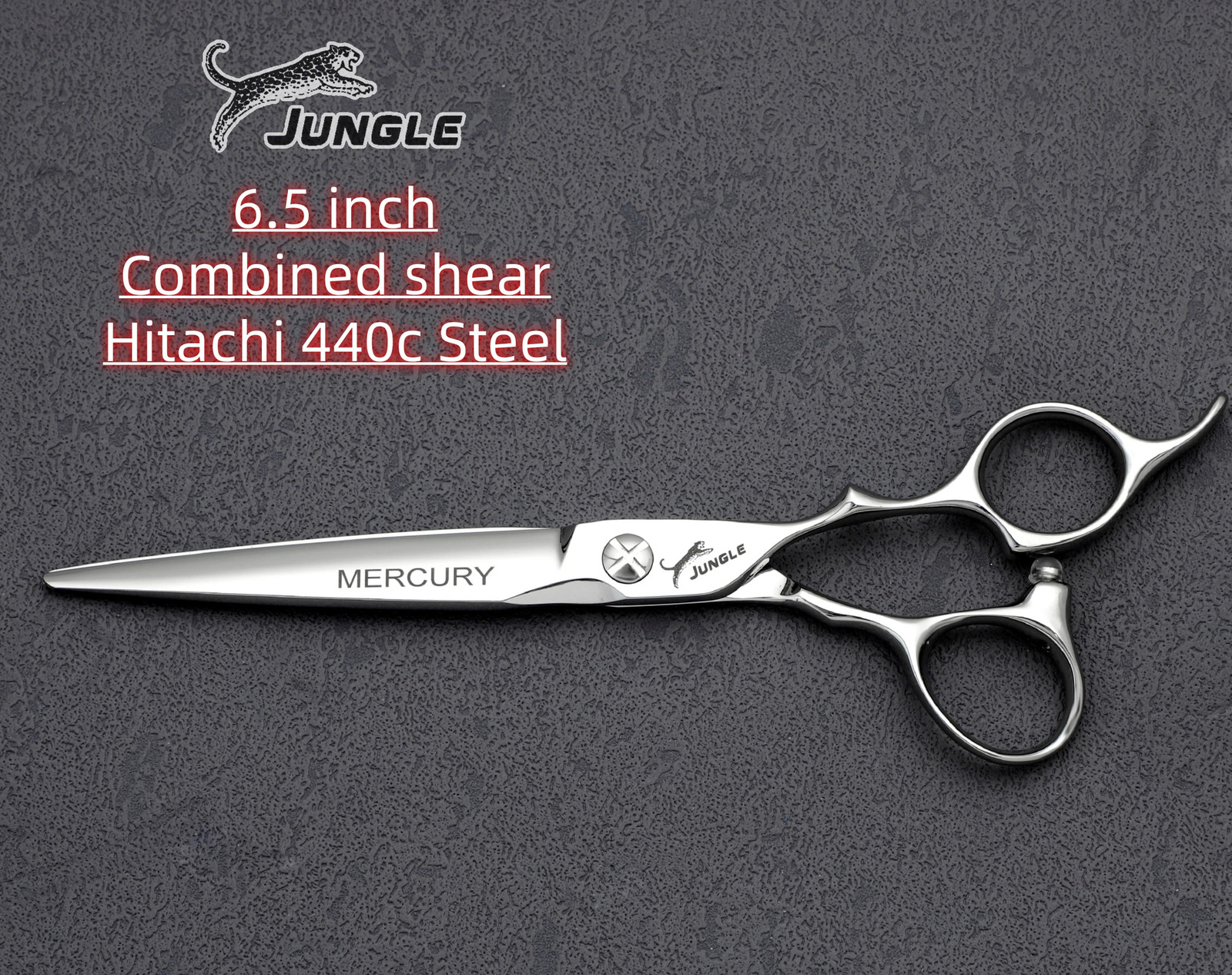 JUG Professional Barber sissors6.0-6.5-6.8 hairdressing scissorsJapan 440C steel Hair cutting machinebarbershop accessories 241225