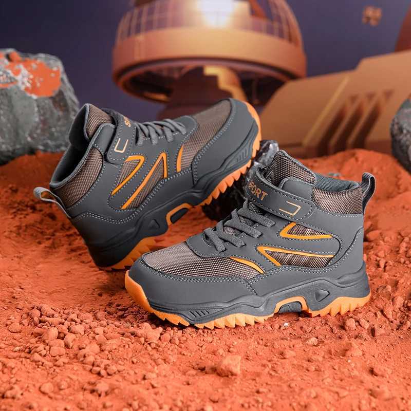 Athletic Outdoor Outdoor Boy Boots Children Sneaker Autumn Winter Hiking Shoes Kids Sports High-quality Ankle Boots for Boy Shoes 4 To 13 Years H24122