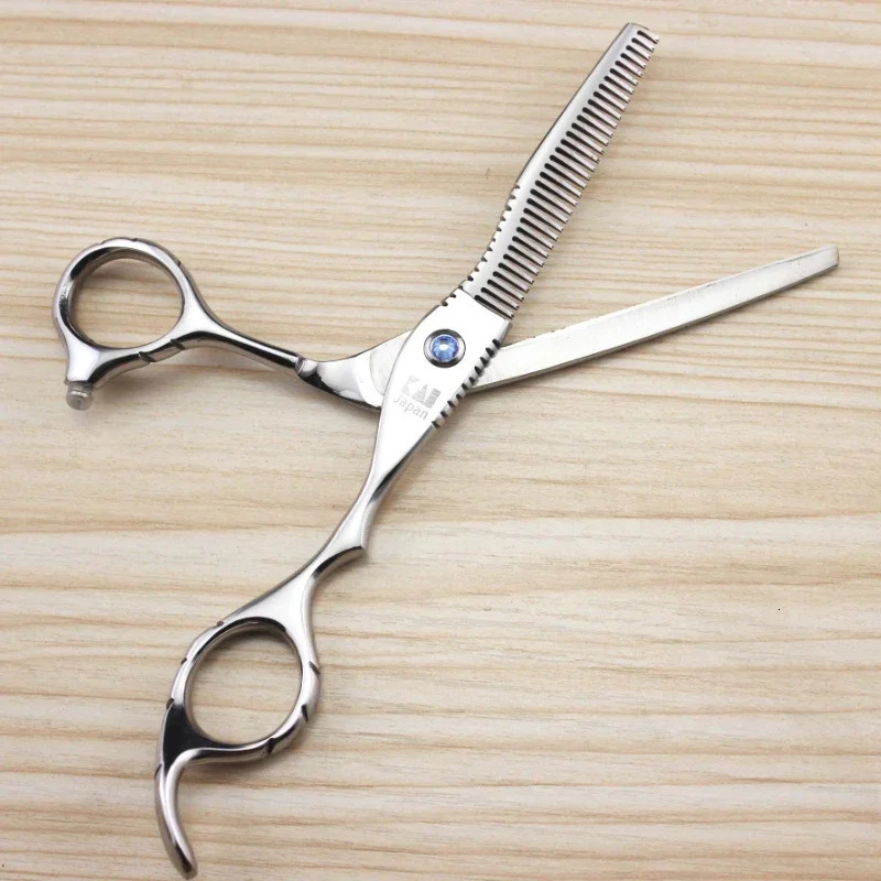 Professional 440c 6 Inch Sapphire Hair Scissors Set Hair Clipper Cutting Scissor Barber Thinning Shears Hairdressing Scissors 241225