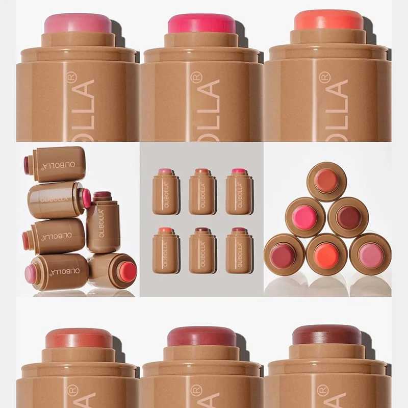 Portable Pocket B Stick Soft Cheek Lip Tinted Shading Brighten Contour Silky Smooth Purple Rouge Ber Cream Korean MakeupXJ241225